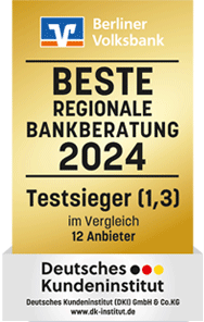 SZ Institut: Beste Bankberatung 2024 für Berliner Volksbank