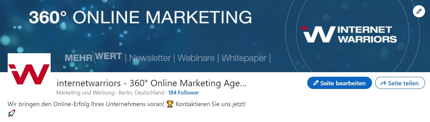 Beispiel für einen Unternehmensheader Beispiel für einen Unternehmensheader